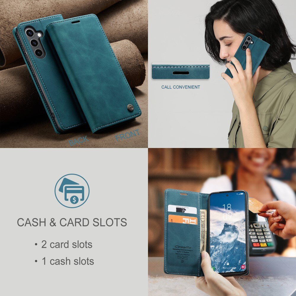 Funda delgada con solapa Samsung Galaxy S25 Azul