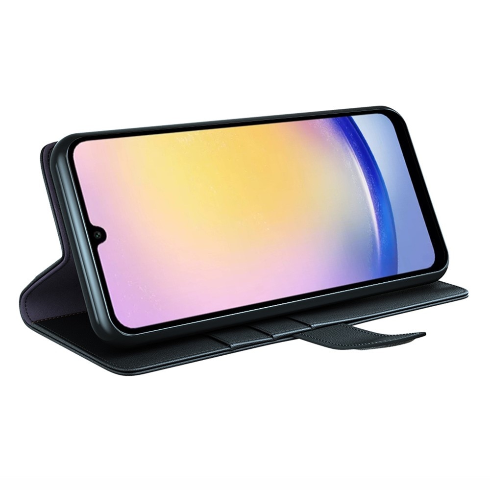 Funda de cuero genuino Samsung Galaxy A26, Negro
