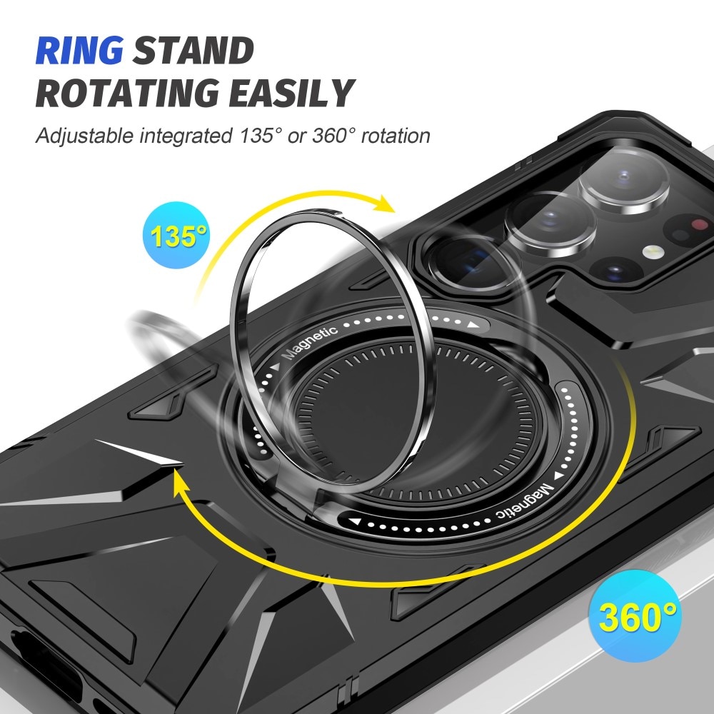 Funda híbrida Tech MagSafe Ring Samsung Galaxy S25 Ultra negro