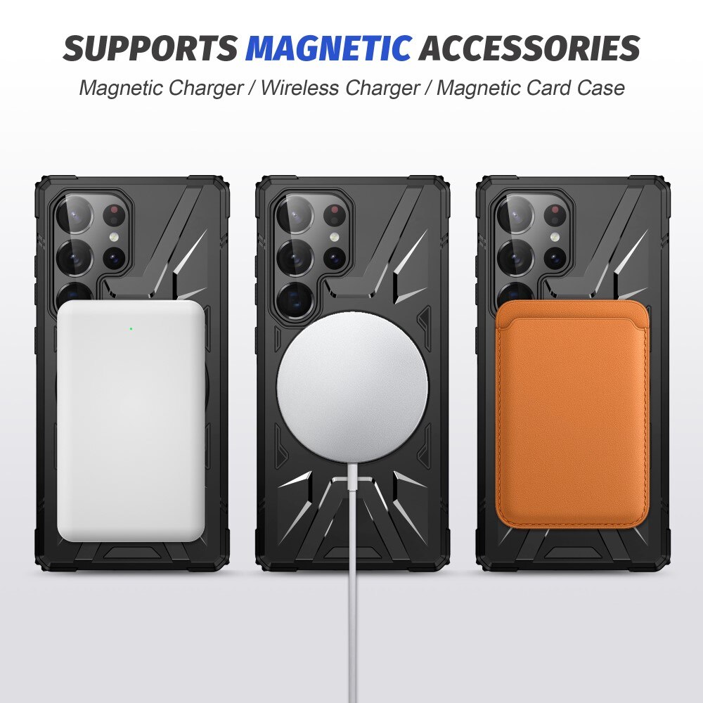Funda híbrida Tech MagSafe Ring Samsung Galaxy S25 Ultra negro