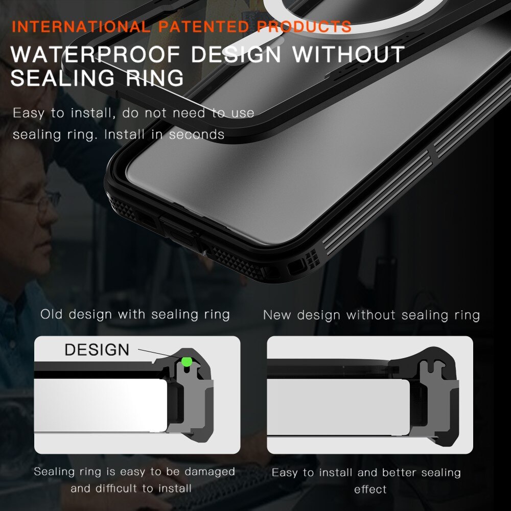Funda Híbrida Impermeable MagSafe Samsung Galaxy S25 transparente