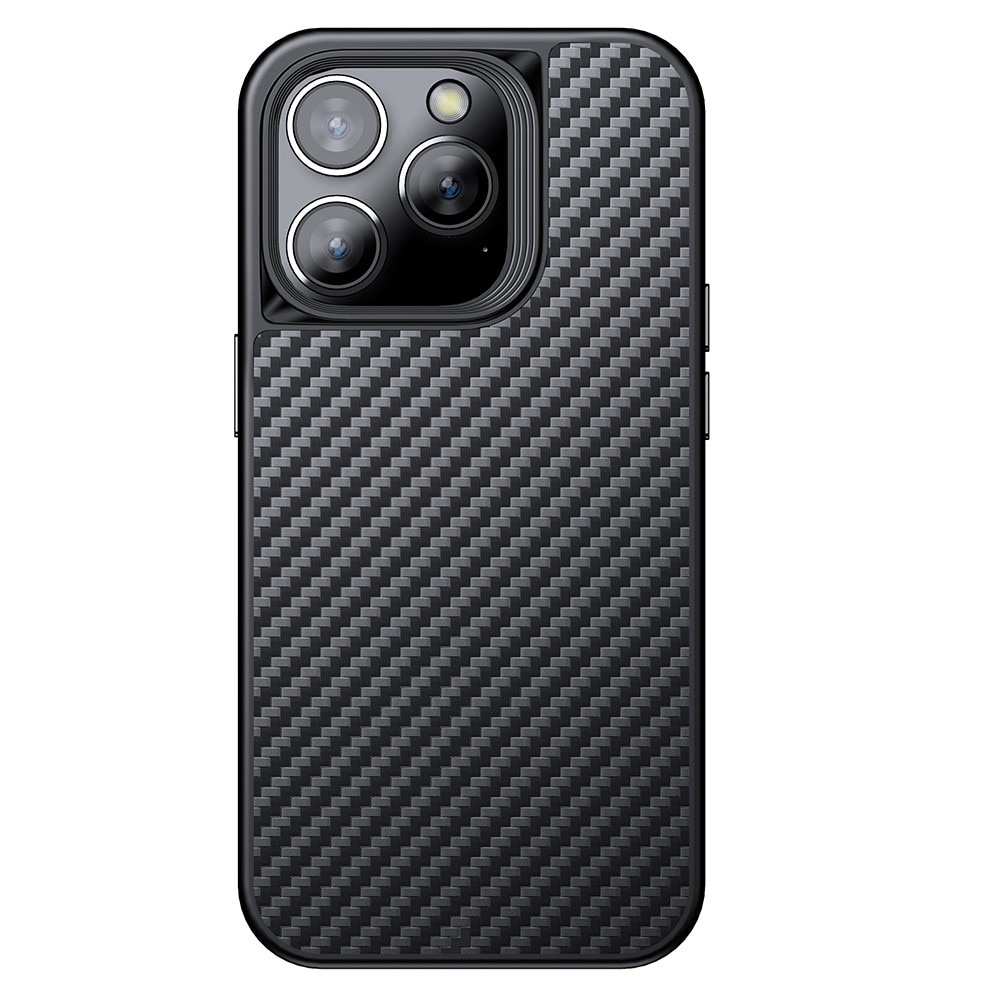 Funda híbrida Kevlar MagSafe iPhone 14 Pro Fibra de carbon