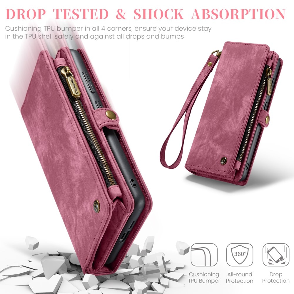 Cartera Multi-Slot Samsung Galaxy S25 Plus Rojo