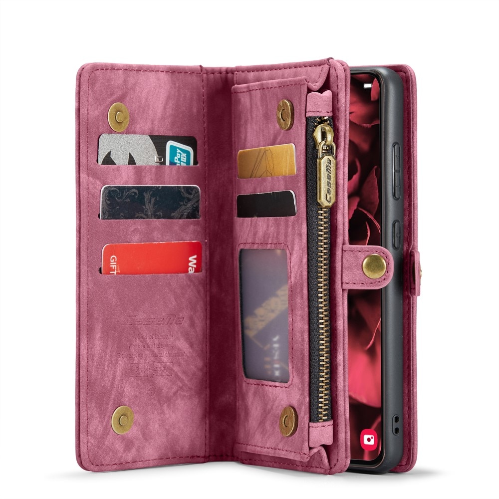 Cartera Multi-Slot Samsung Galaxy S25 Plus Rojo
