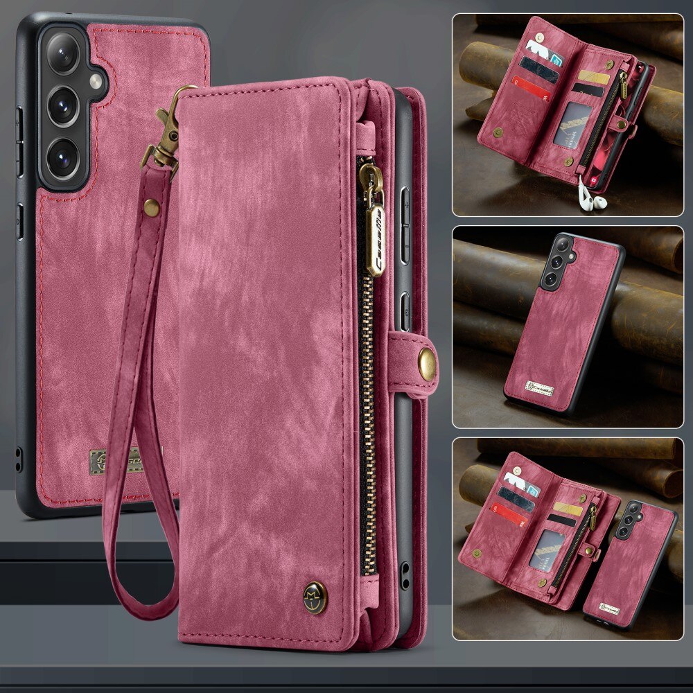 Cartera Multi-Slot Samsung Galaxy S25 Plus Rojo