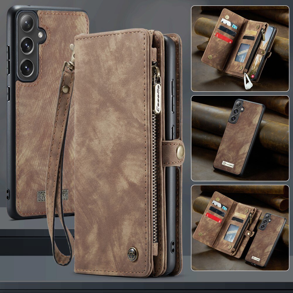 Cartera Multi-Slot Samsung Galaxy S25 Plus Marrón