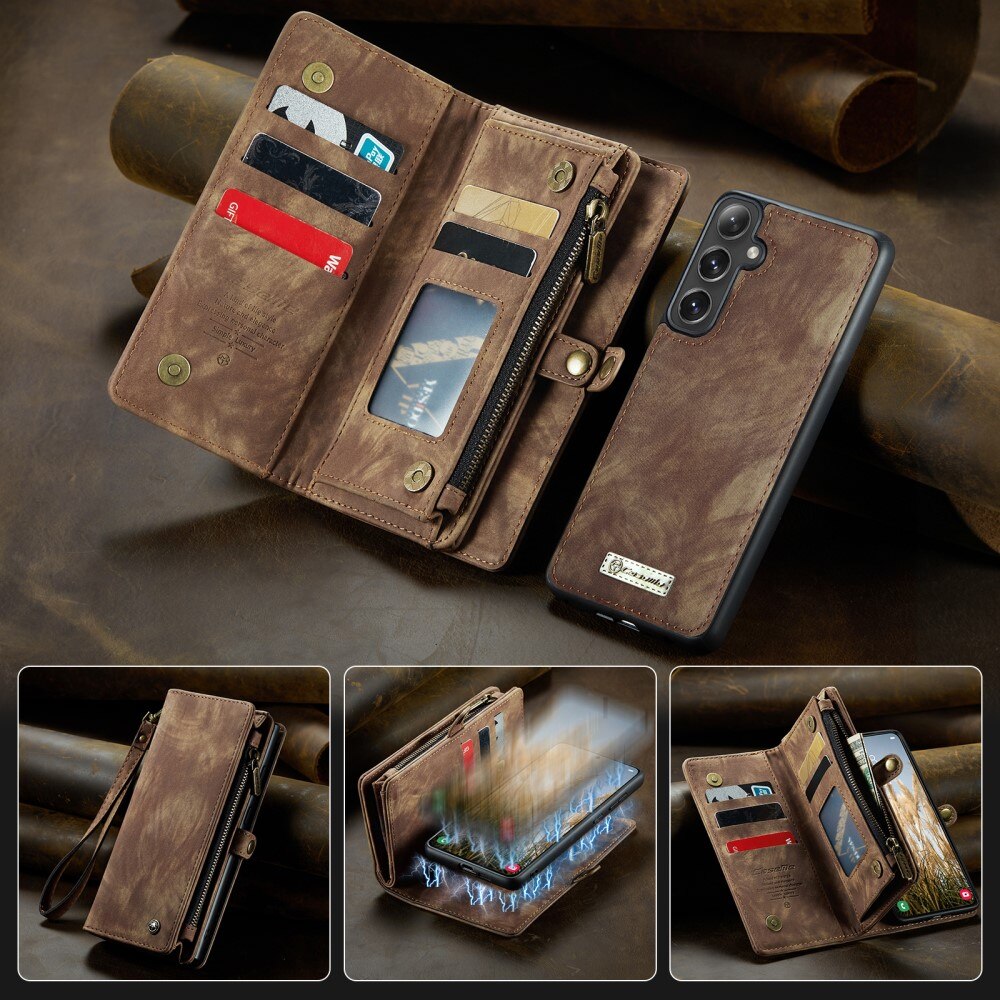 Cartera Multi-Slot Samsung Galaxy S25 Plus Marrón