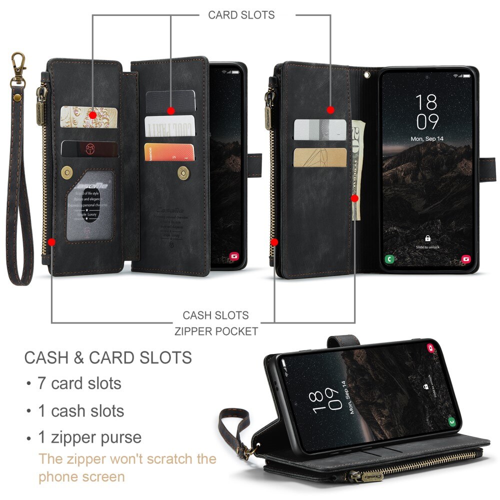 Cartera Zipper Samsung Galaxy S25 Negro