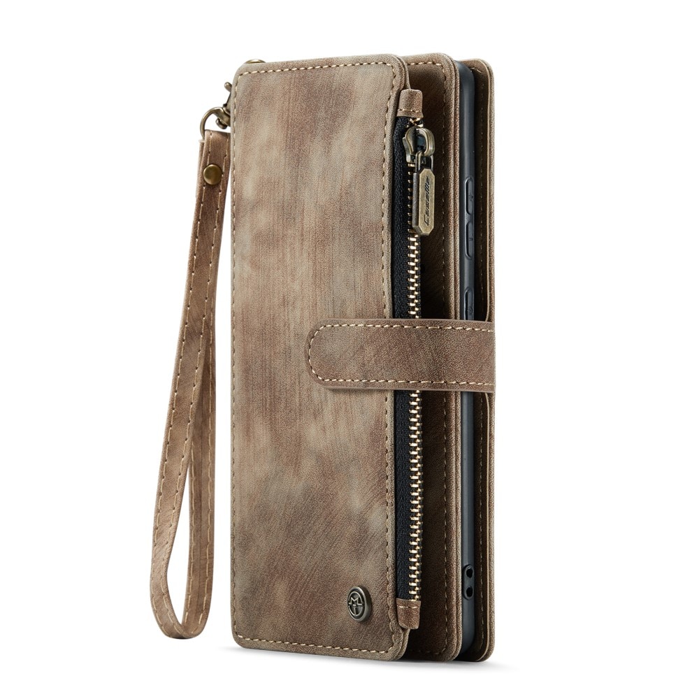 Cartera Zipper Samsung Galaxy S25 Marrón