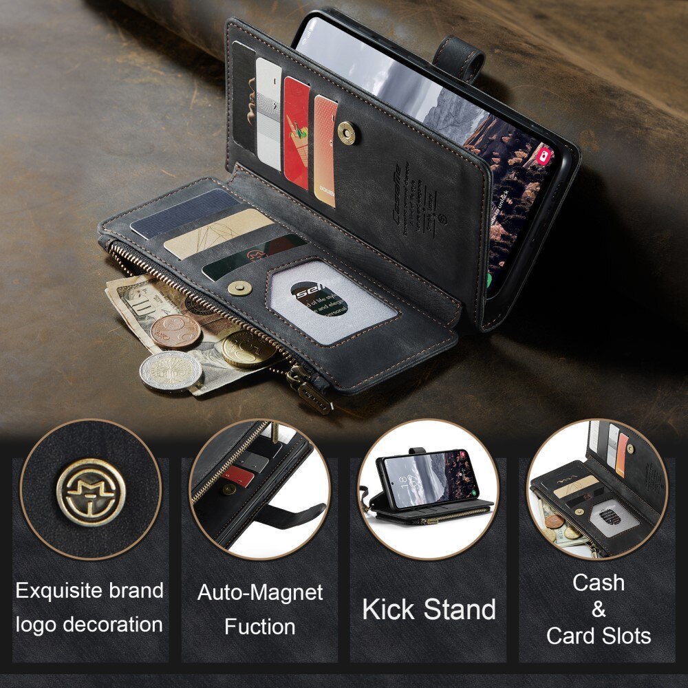Cartera Zipper Samsung Galaxy S25 Plus Negro