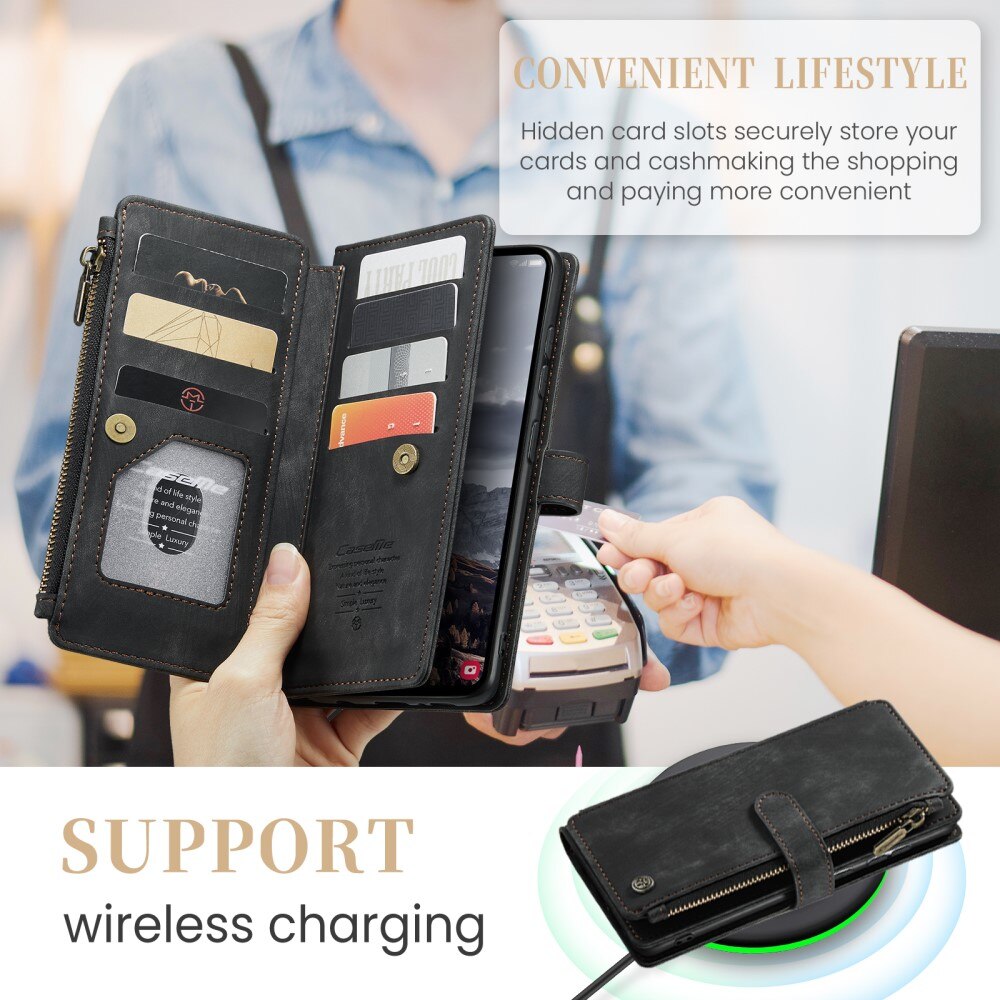 Cartera Zipper Samsung Galaxy S25 Plus Negro
