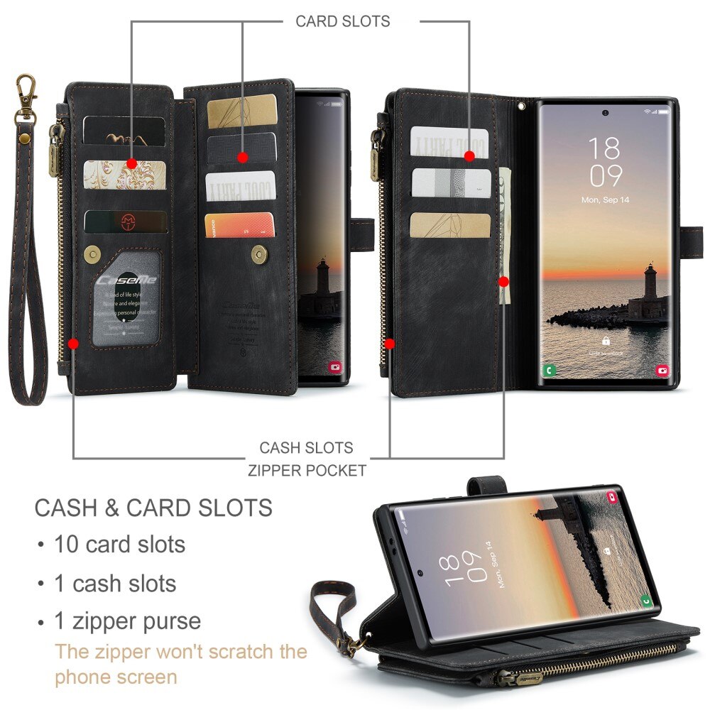 Cartera Zipper Samsung Galaxy S25 Ultra Negro
