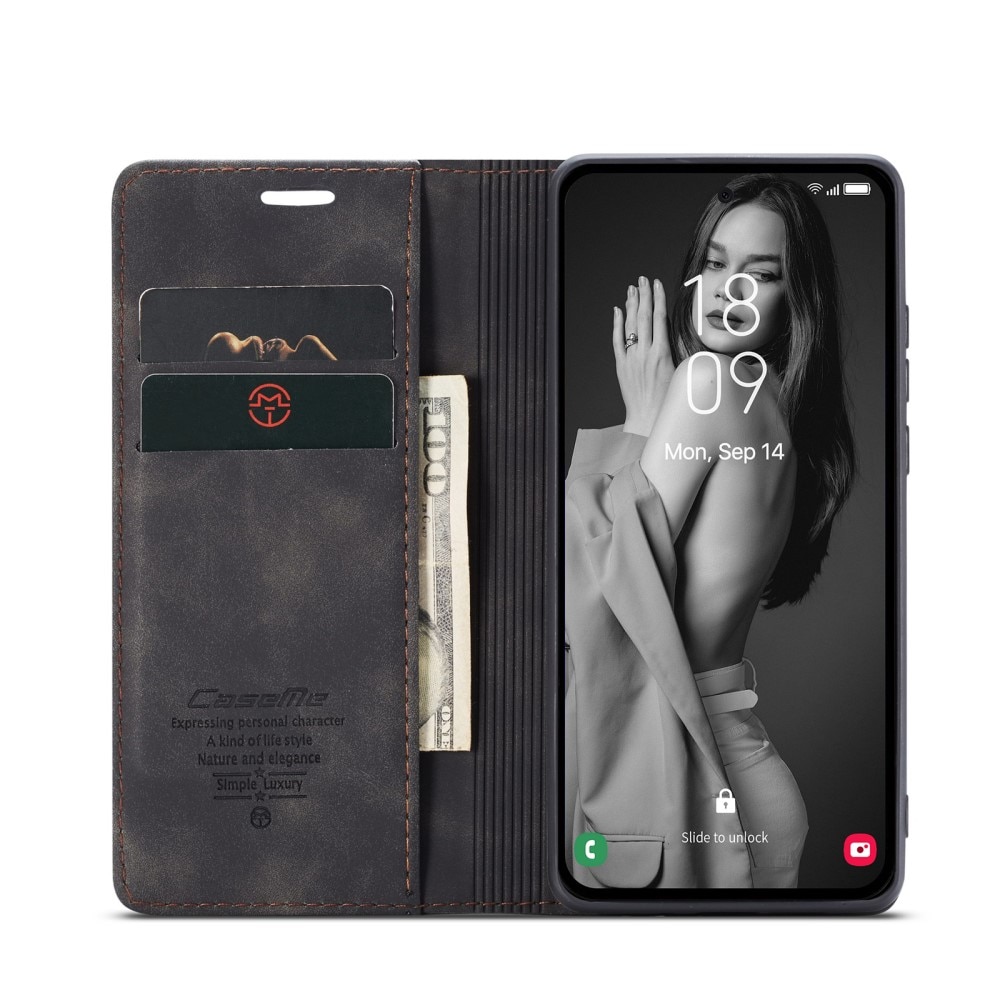 Funda delgada con solapa Samsung Galaxy A36 Negro