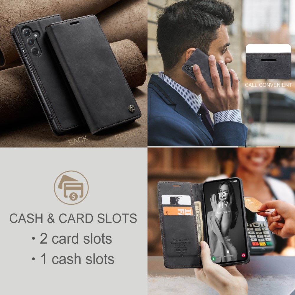 Funda delgada con solapa Samsung Galaxy A36 Negro