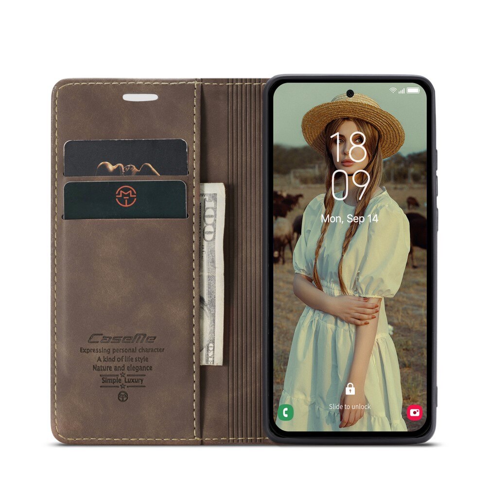 Funda delgada con solapa Samsung Galaxy A36 Marrón