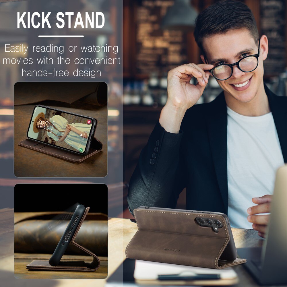 Funda delgada con solapa Samsung Galaxy A36 Marrón