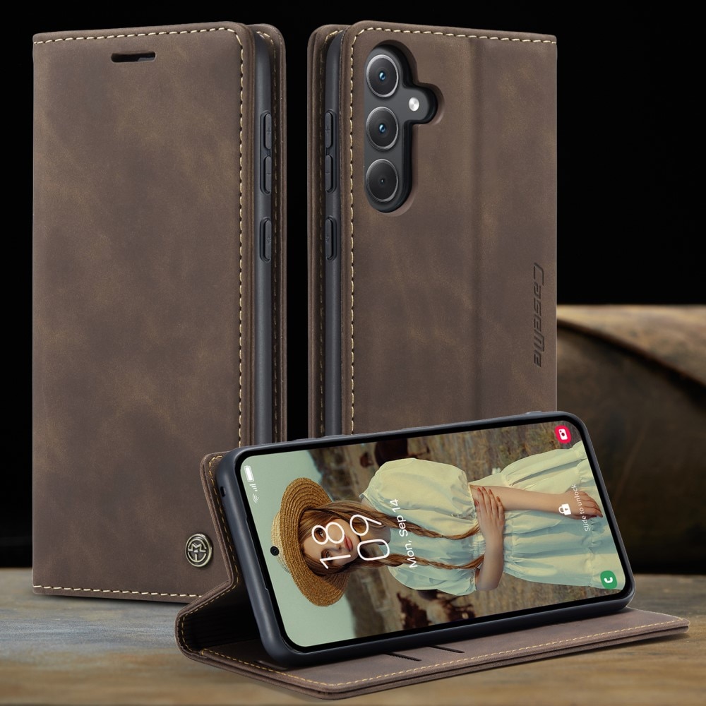 Funda delgada con solapa Samsung Galaxy A36 Marrón