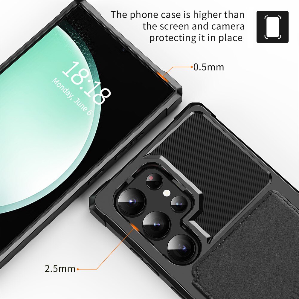 Funda con tarjetero Tough Multi-slot Samsung Galaxy S25 Ultra Negro