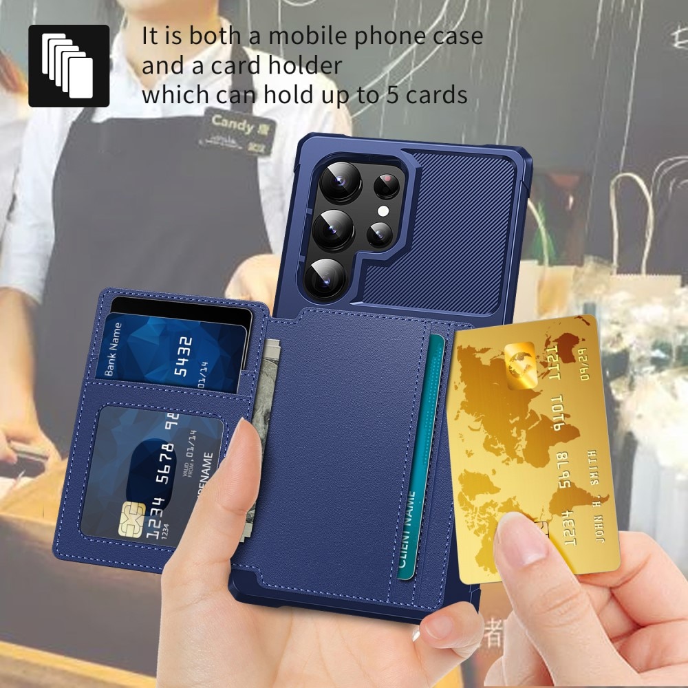 Funda con tarjetero Tough Multi-slot Samsung Galaxy S25 Ultra Azul