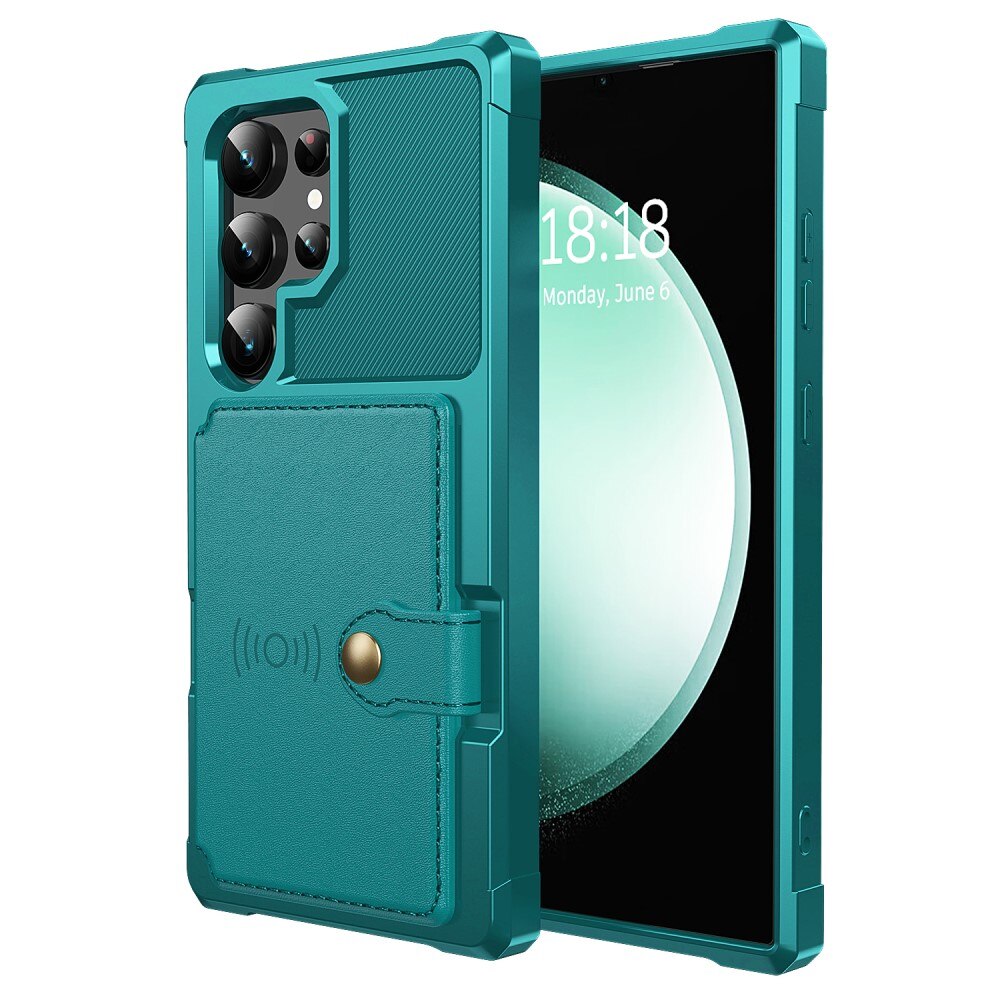 Funda con tarjetero Tough Multi-slot Samsung Galaxy S25 Ultra Verde