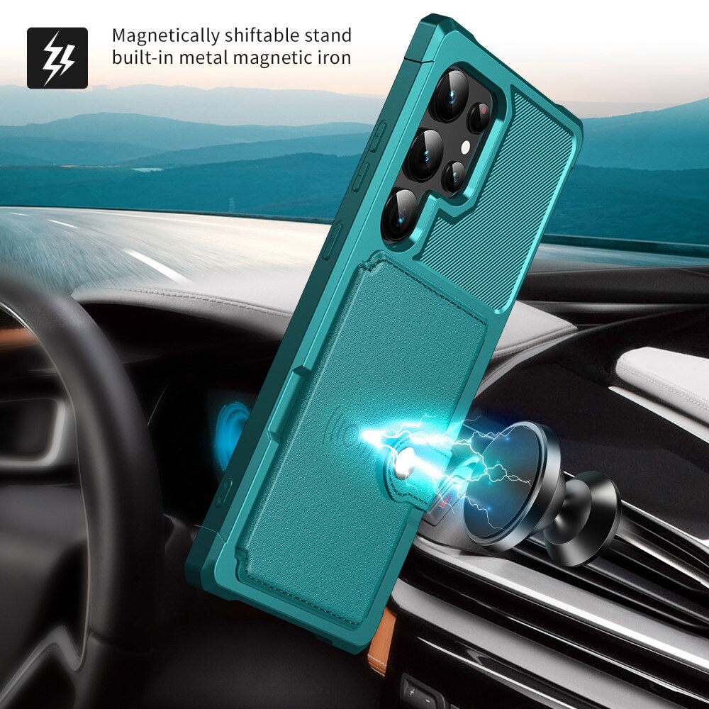 Funda con tarjetero Tough Multi-slot Samsung Galaxy S25 Ultra Verde