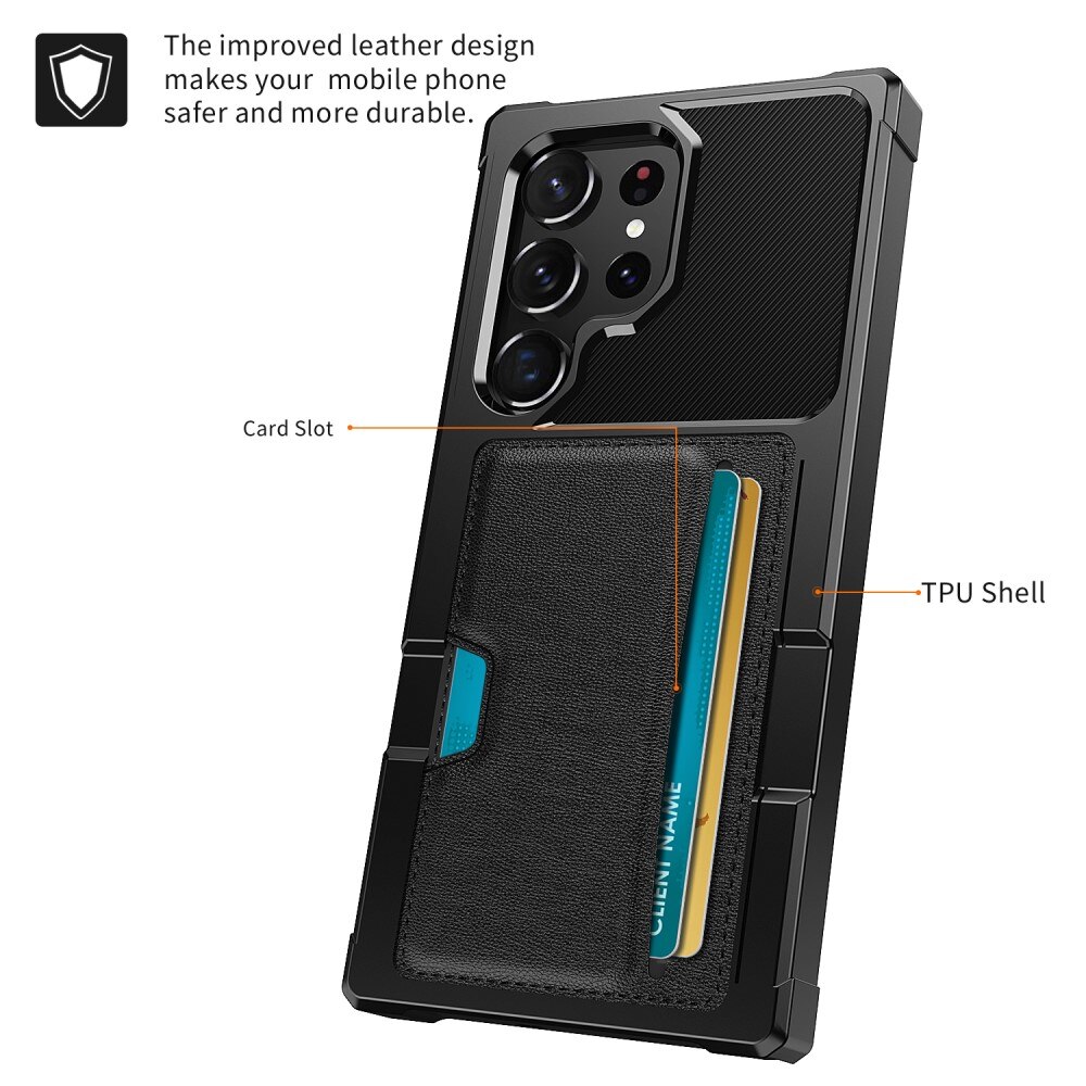 Funda Tough Card Case Samsung Galaxy S25 Ultra negro