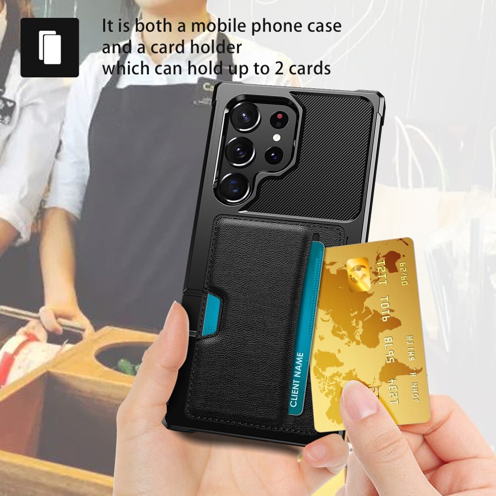 Funda Tough Card Case Samsung Galaxy S25 Ultra negro