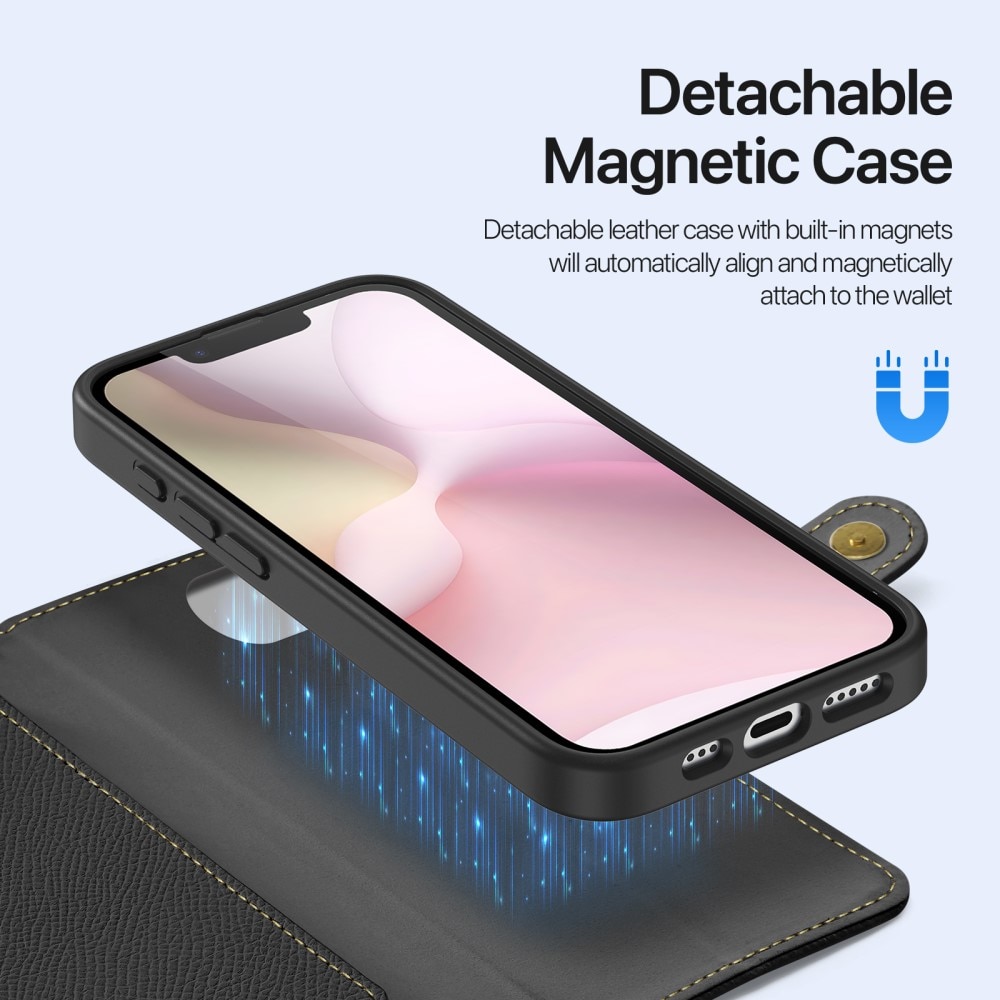Lawa Series Magnetic Wallet Case iPhone 16e - Black