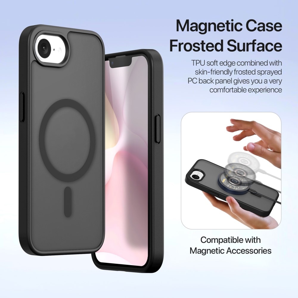 Lawa Series Magnetic Wallet Case iPhone 16e - Black