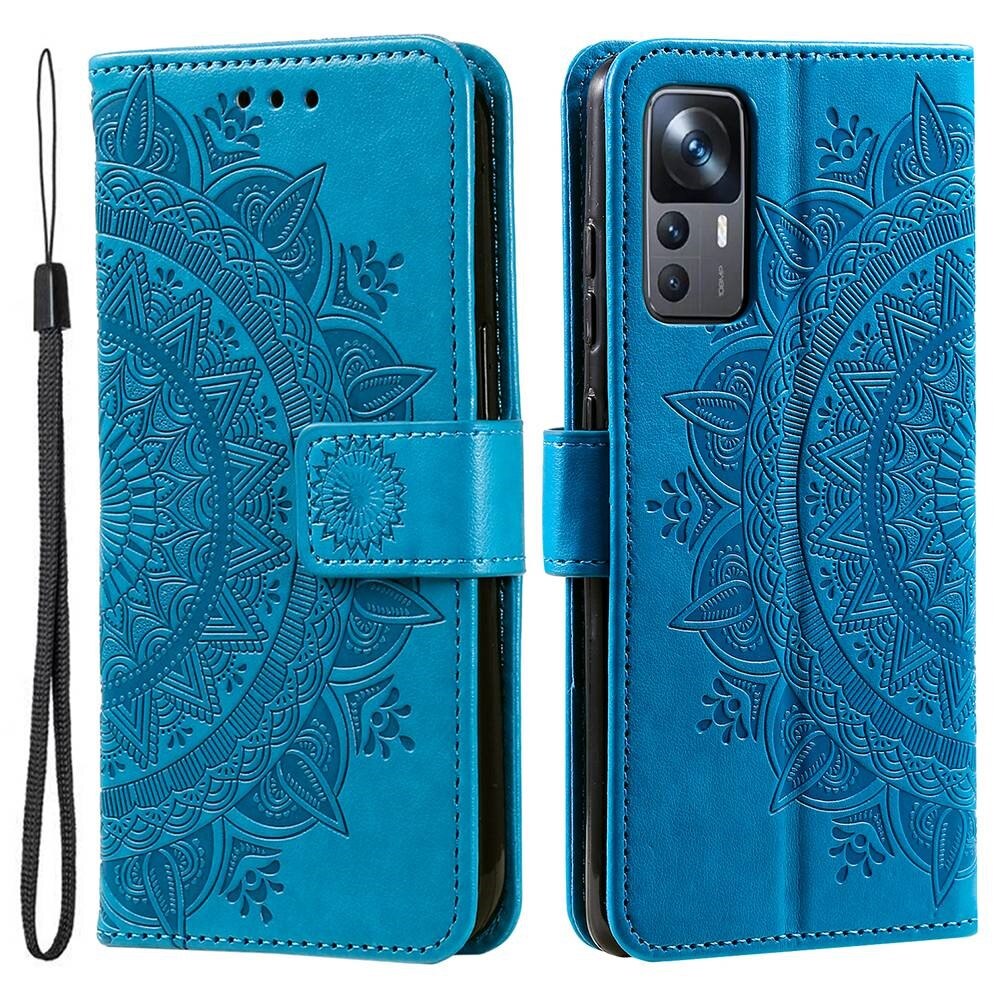 Funda de Cuero Mandala Xiaomi 12T/12T Pro Azul