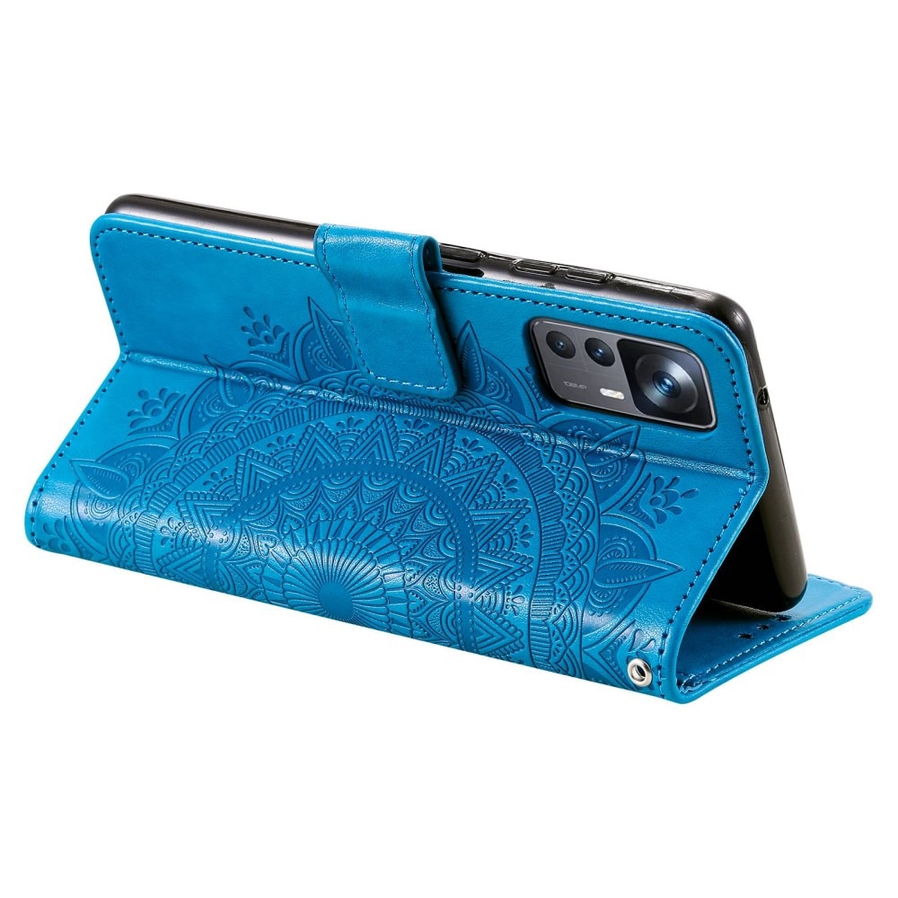 Funda de Cuero Mandala Xiaomi 12T/12T Pro Azul