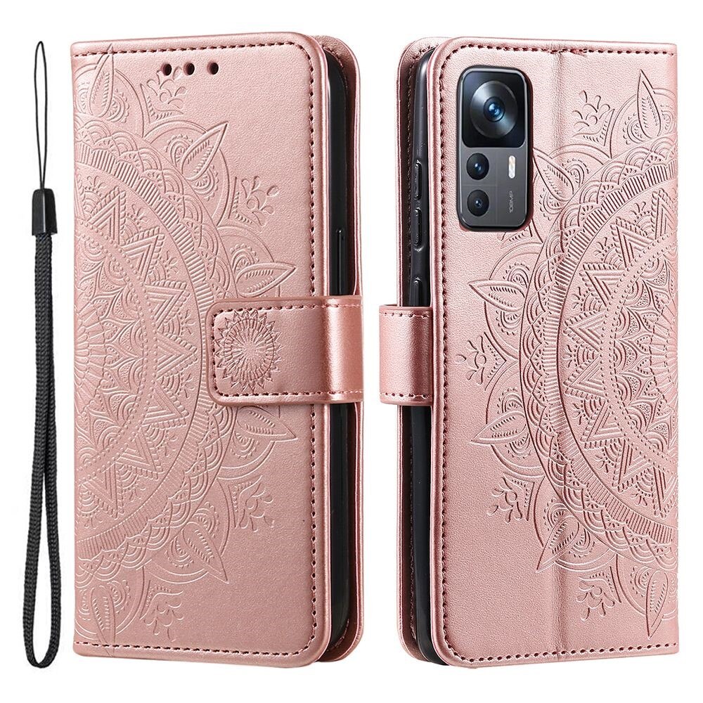 Funda de Cuero Mandala Xiaomi 12T/12T Pro Rosado