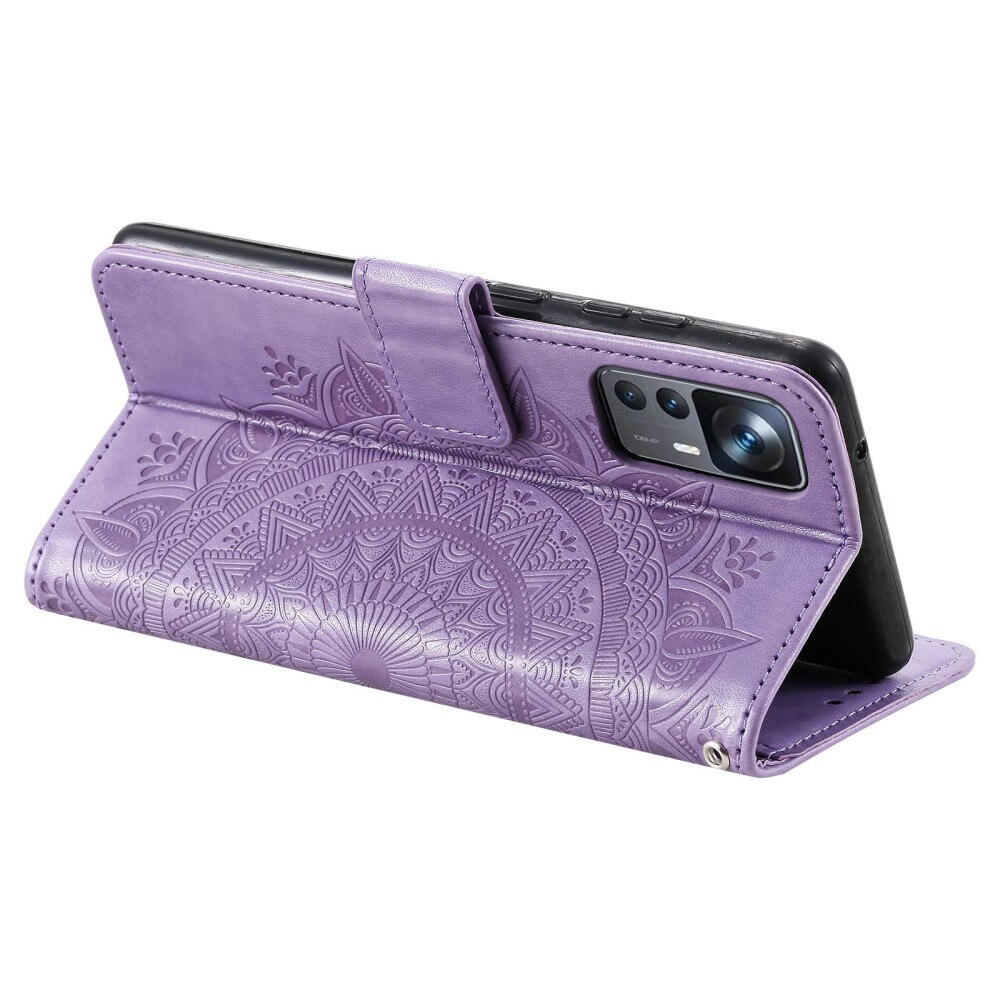 Funda de Cuero Mandala Xiaomi 12T/12T Pro Violeta