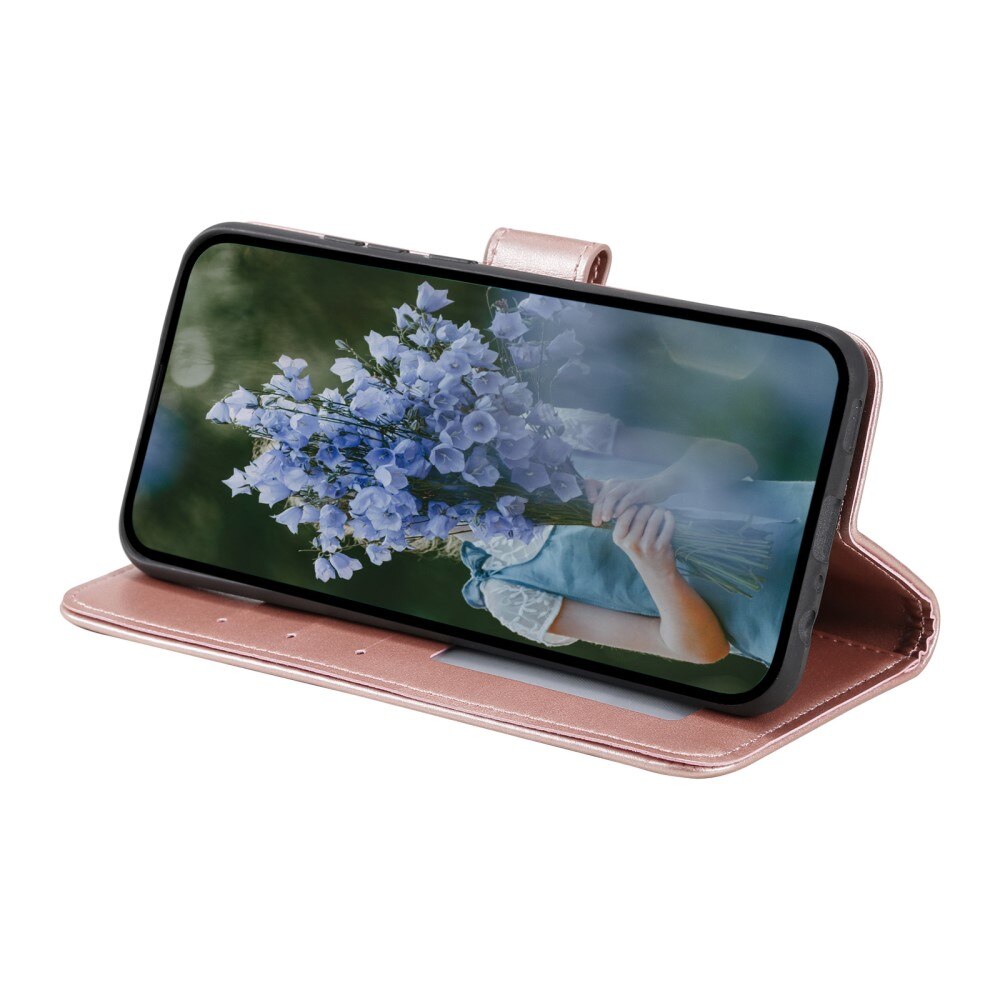 Funda de Cuero Mandala Xiaomi Redmi Note 14 Pro Plus oro rosa