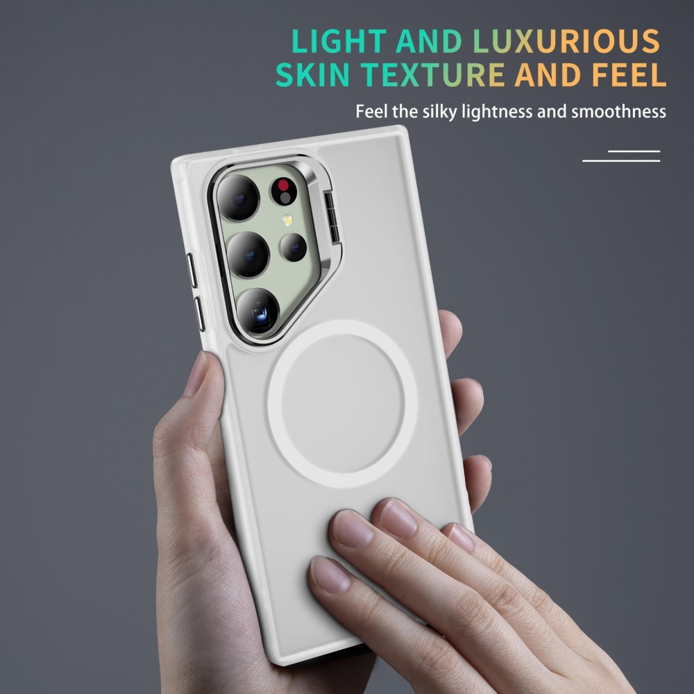 Funda híbrida Kickstand MagSafe Samsung Galaxy S25 Ultra transparente