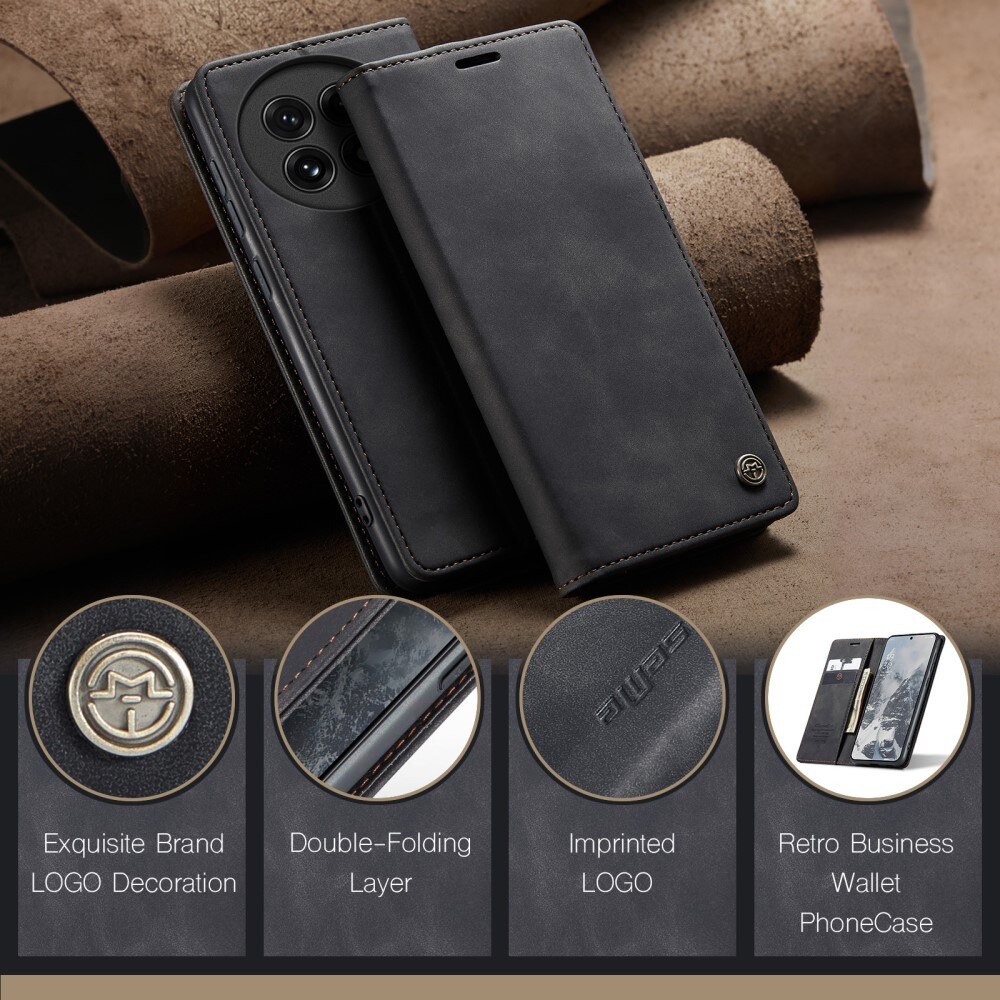 Funda delgada con solapa  OnePlus 13 Negro