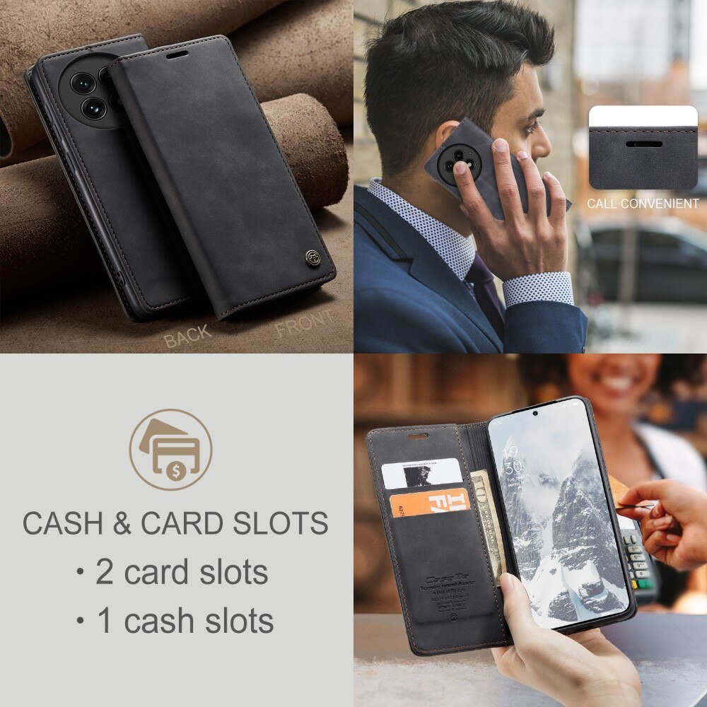 Funda delgada con solapa  OnePlus 13 Negro