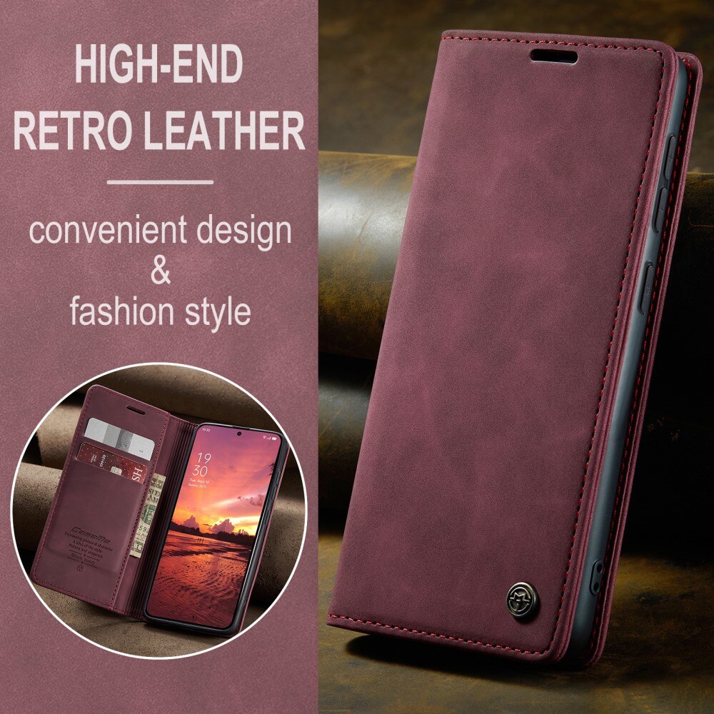 Funda delgada con solapa  OnePlus 13 Rojo