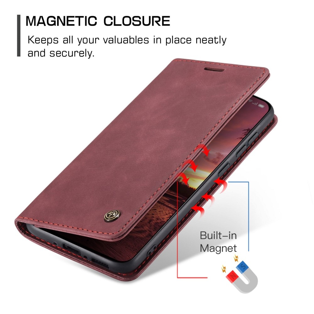 Funda delgada con solapa  OnePlus 13 Rojo