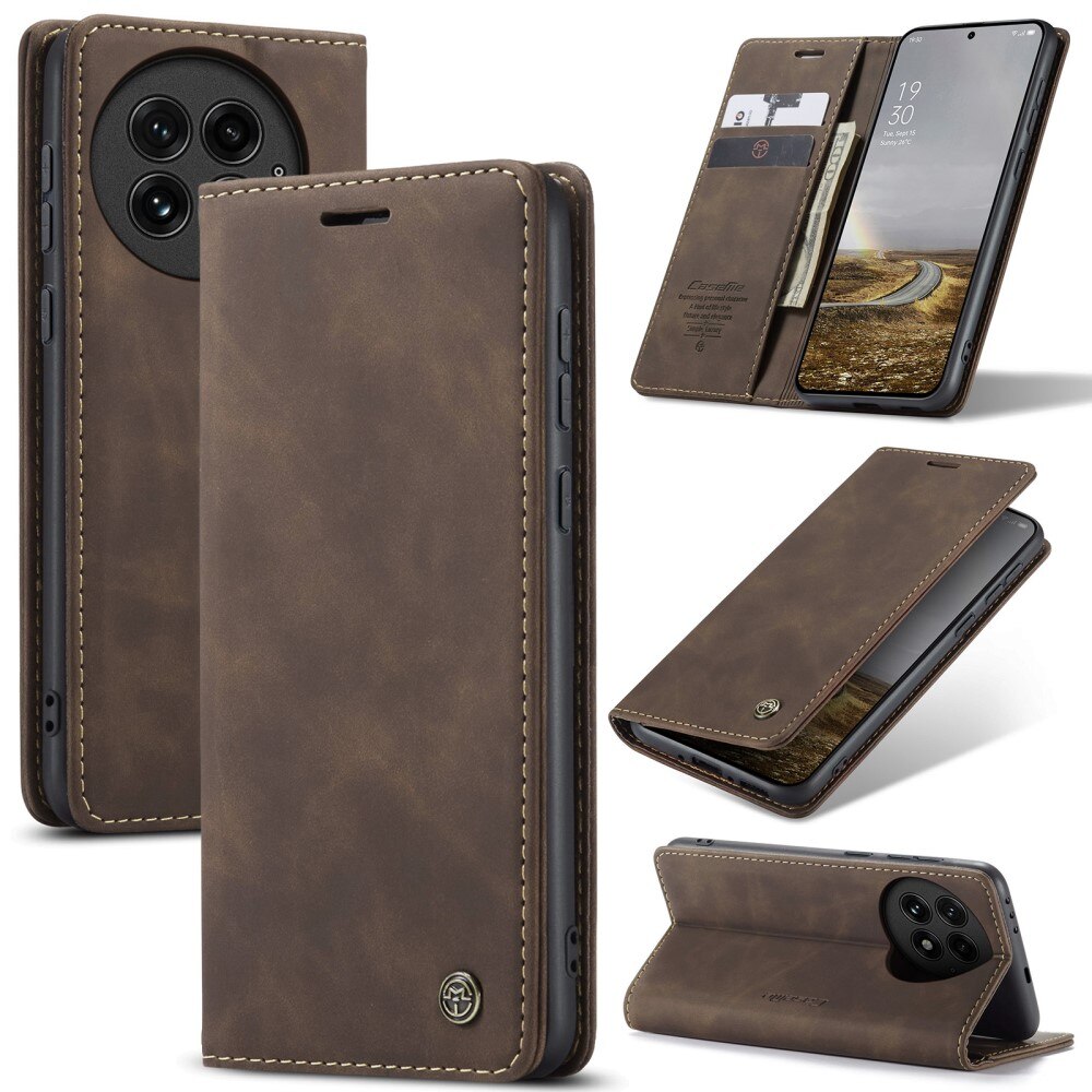 Funda delgada con solapa  OnePlus 13 Marrón