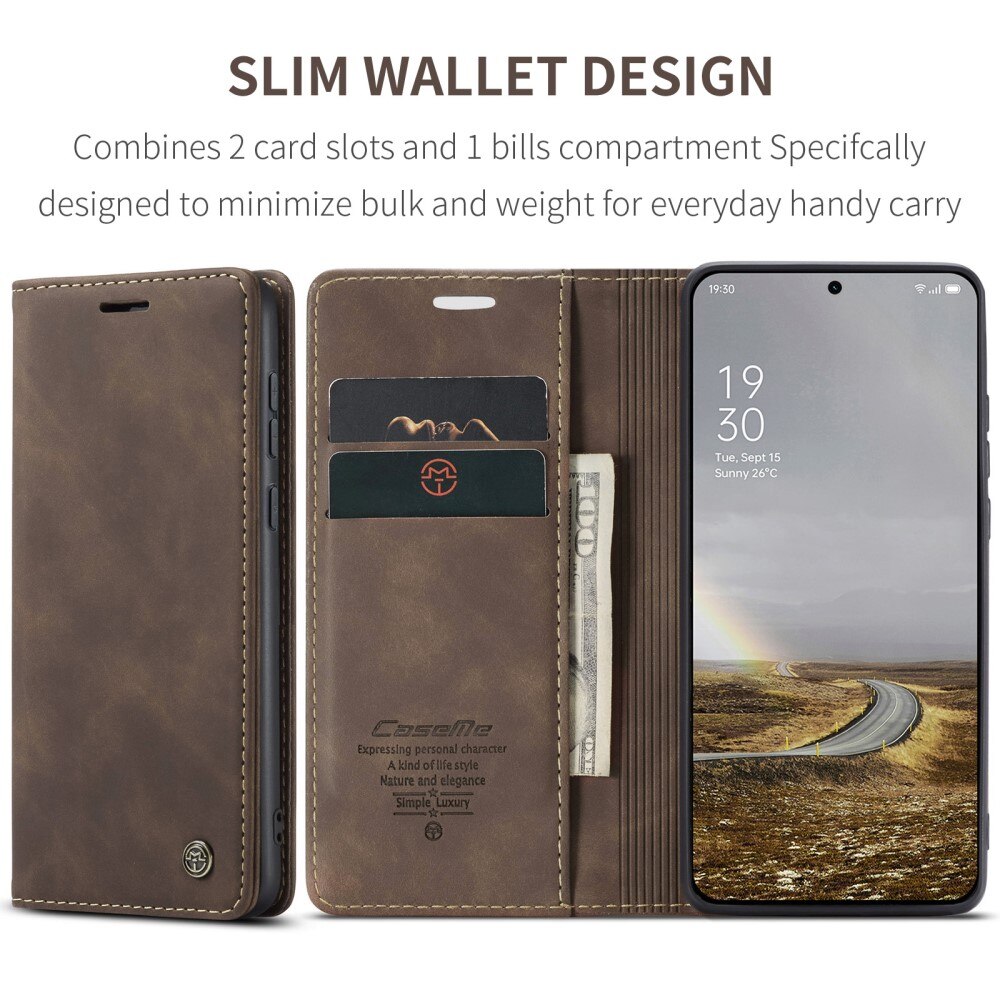 Funda delgada con solapa  OnePlus 13 Marrón