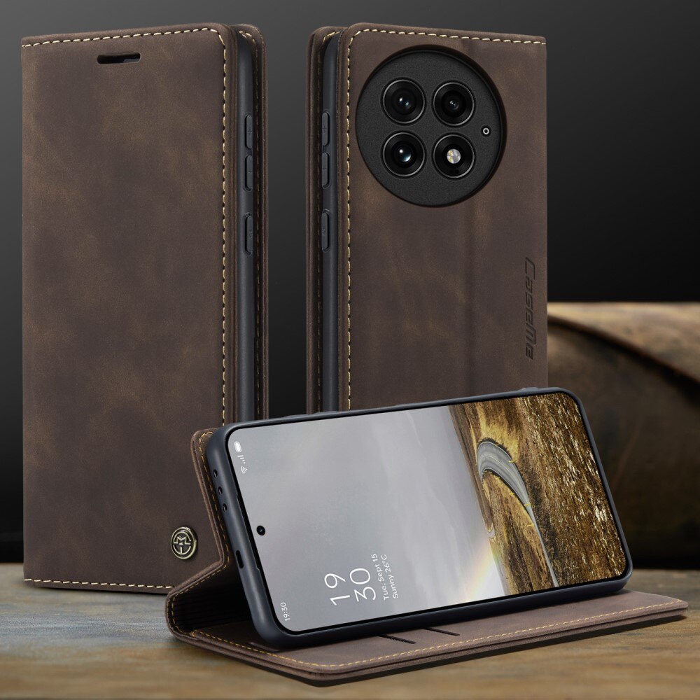 Funda delgada con solapa  OnePlus 13 Marrón
