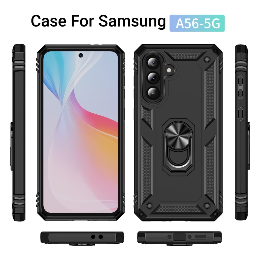 Funda híbrida Tech Ring Samsung Galaxy A56 negro
