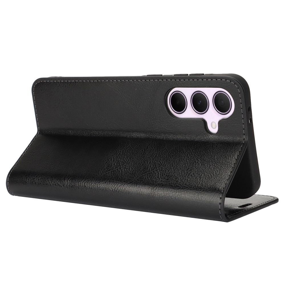 Funda cartera de cuero genuino Samsung Galaxy A36 Negro