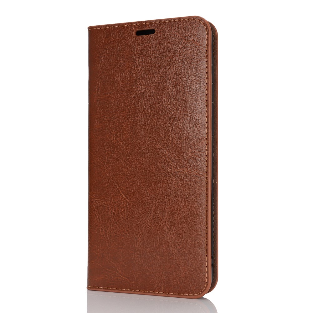 Funda cartera de cuero genuino Samsung Galaxy A36 Marrón
