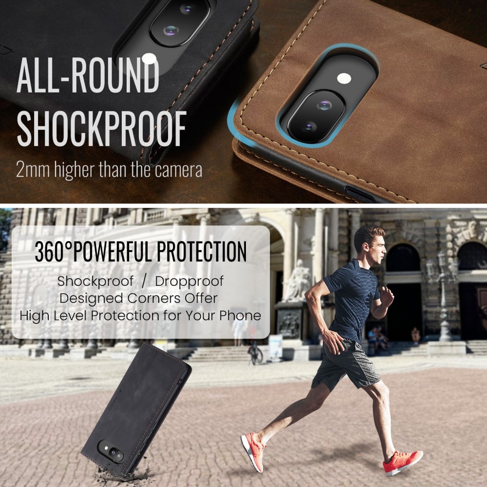 Funda delgada con solapa Google Pixel 9a Negro
