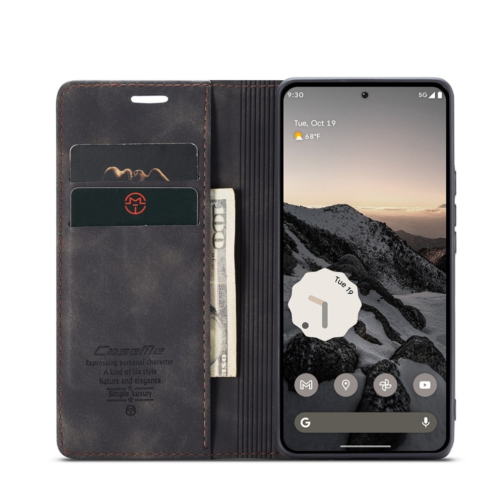 Funda delgada con solapa Google Pixel 9a Negro