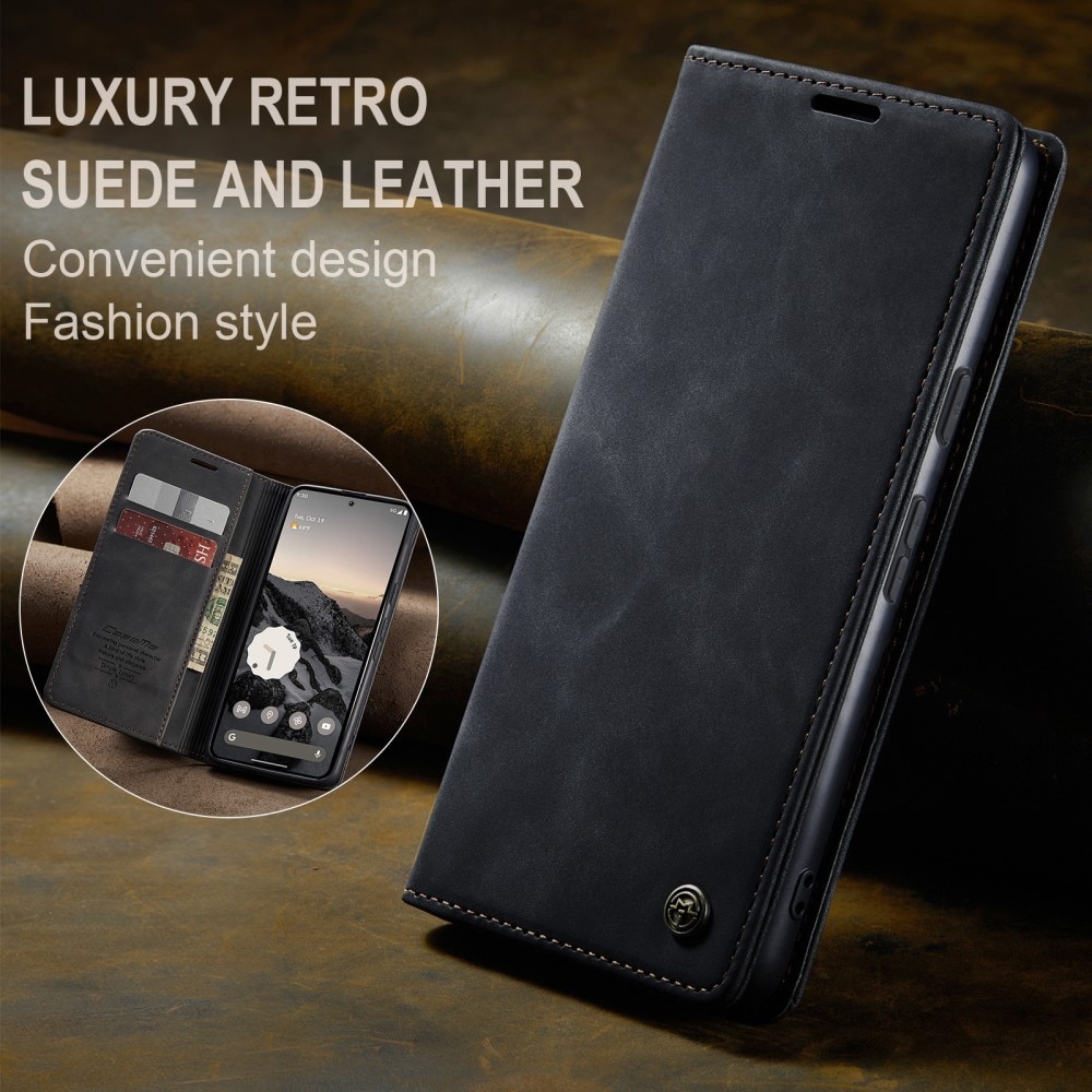 Funda delgada con solapa Google Pixel 9a Negro