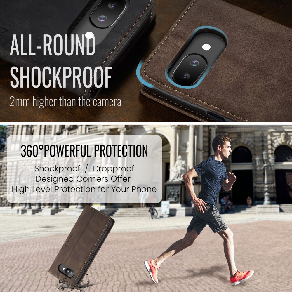 Funda delgada con solapa Google Pixel 9a Marrón