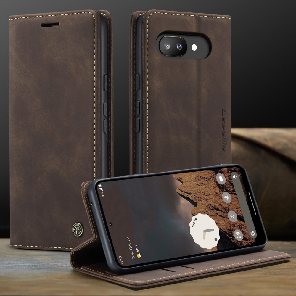 Funda delgada con solapa Google Pixel 9a Marrón